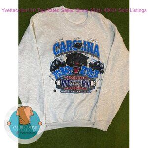 1996 Carolina Panthers First Ever West Div Champs sweatshirt shirt grey
